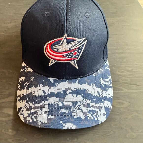 NHL Other - Columbus Blue Jackets Navy Blue Cap with Camo Brim